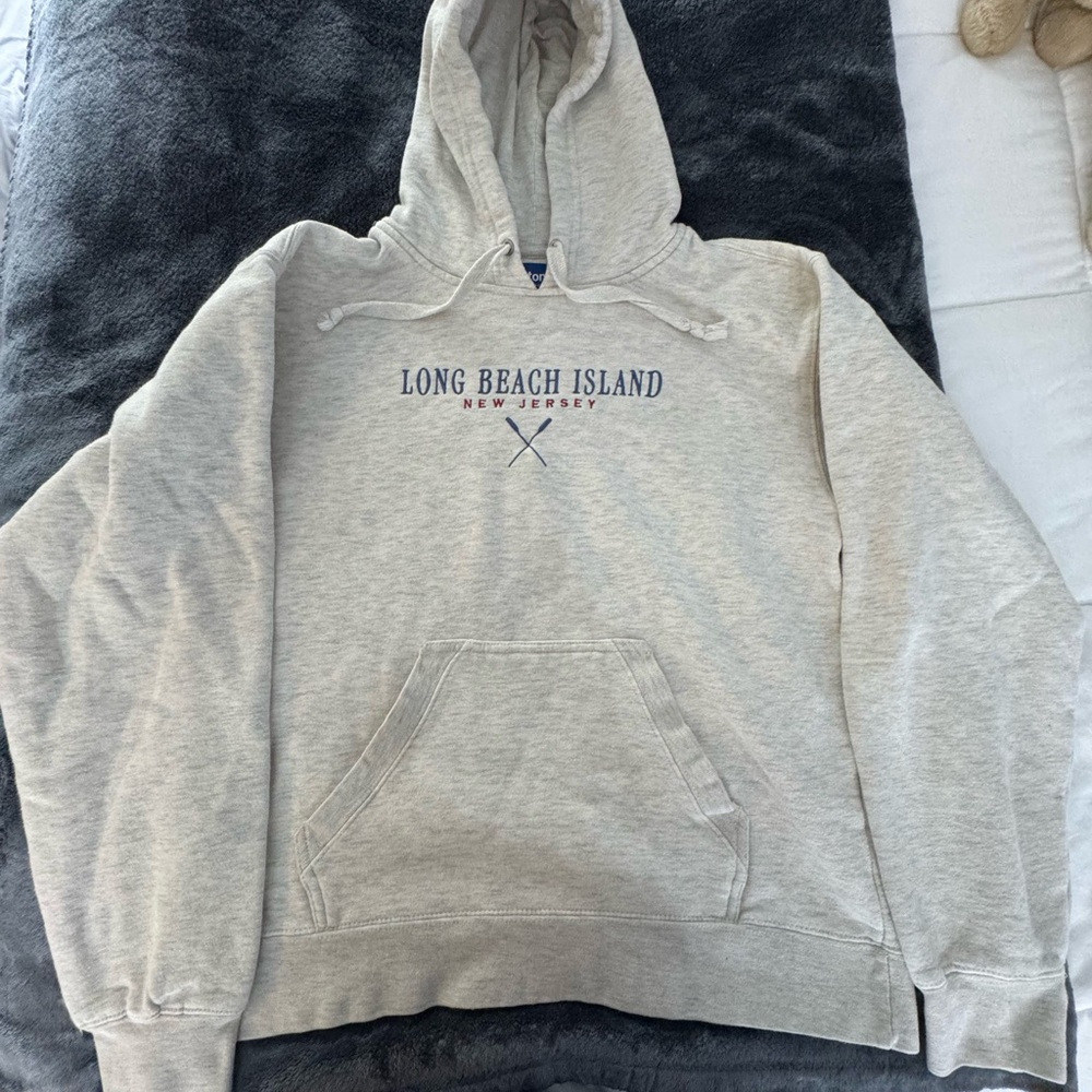 Long Beach Island New Jersey Gray Hoodie